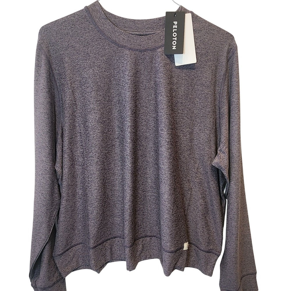 PELOTON Dreamblend Pullover Crewneck Sweatshirt Purple Heathered 2X
